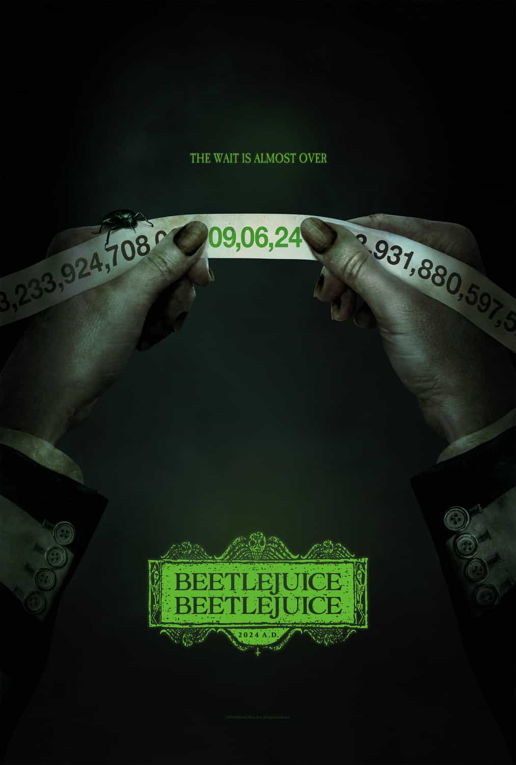New poster has been released for Beetlejuice 2 which stars Michael Keaton and Jenna Ortega - movie UK release date 6th September 2024 #beetlejuice2