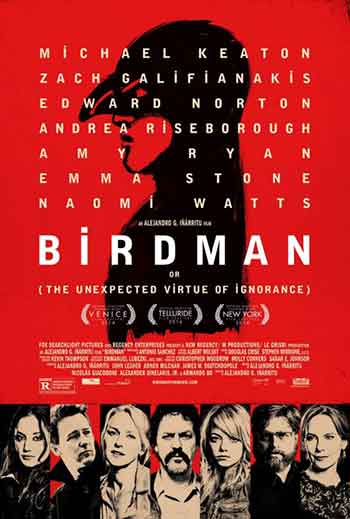 New trailer for Birdman starring Michael Keaton, film released in the UK on 2nd January 2015