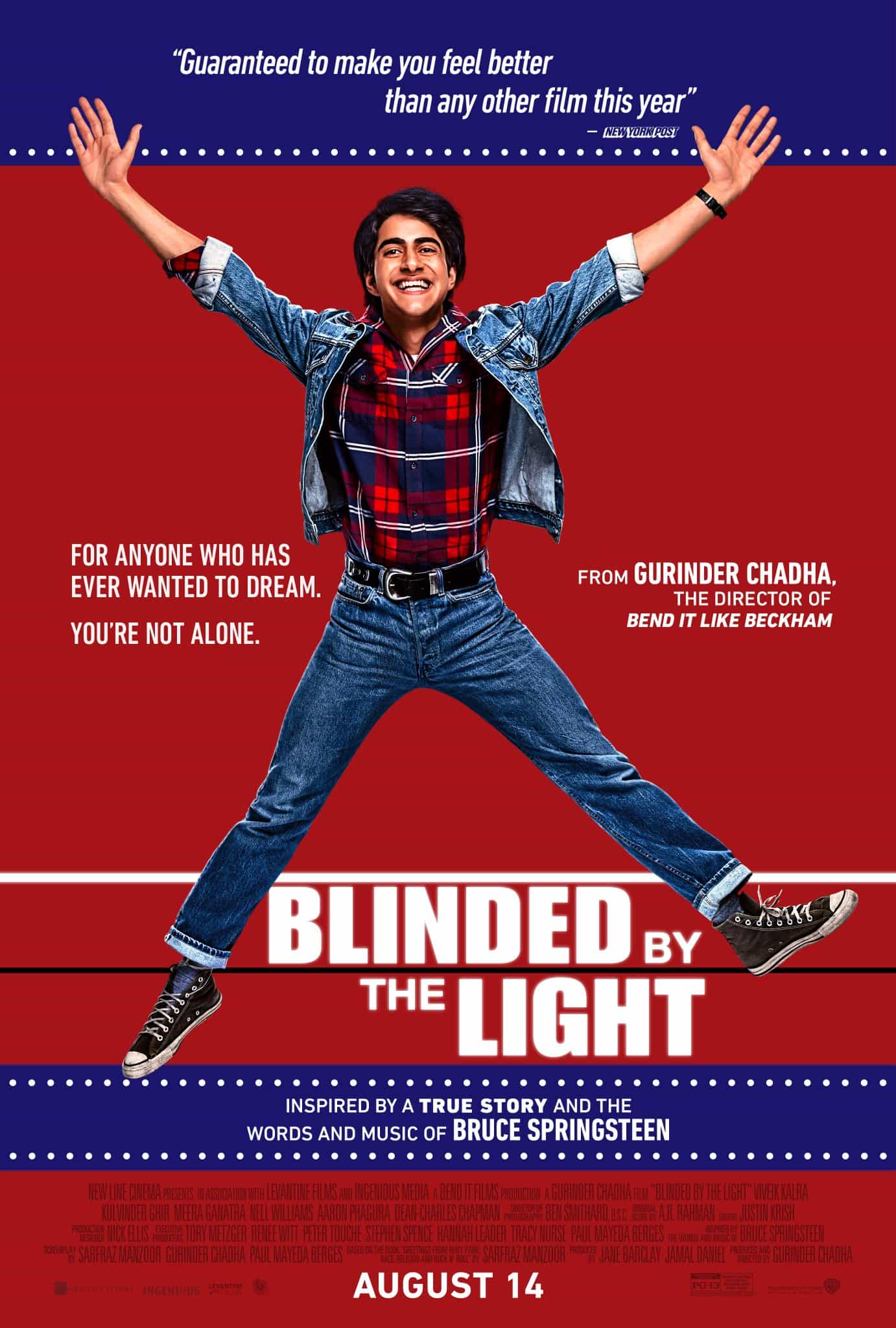 New film releases at the UK box office Friday, 9th August 2019 -  Blinded By The Light, Playmobil: The Movie and The Sun Is Also A Star