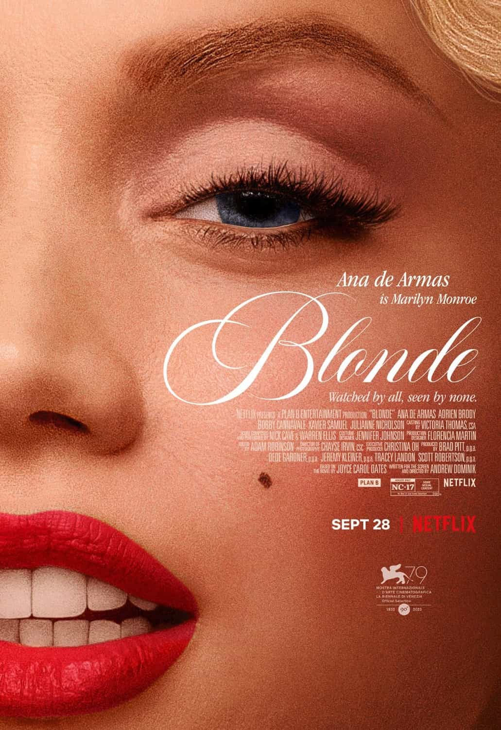 First trailer and poster for Blonde starring Ana de Armas - released in the UK in 2022 #blonde