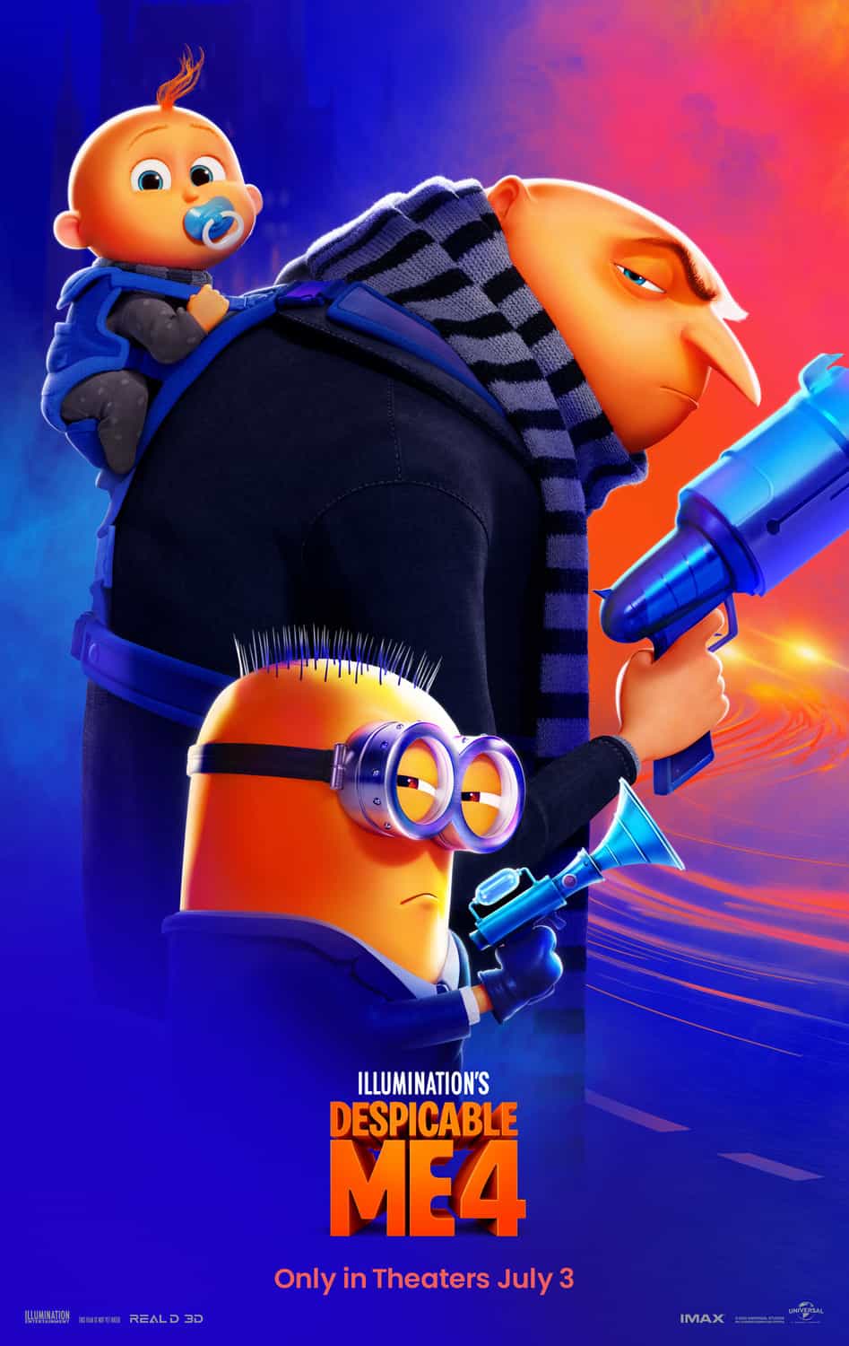 New poster has been released for Despicable Me 4 which stars Steve Carell and Kristen Wiig - movie UK release date 5th July 2024 #despicableme4