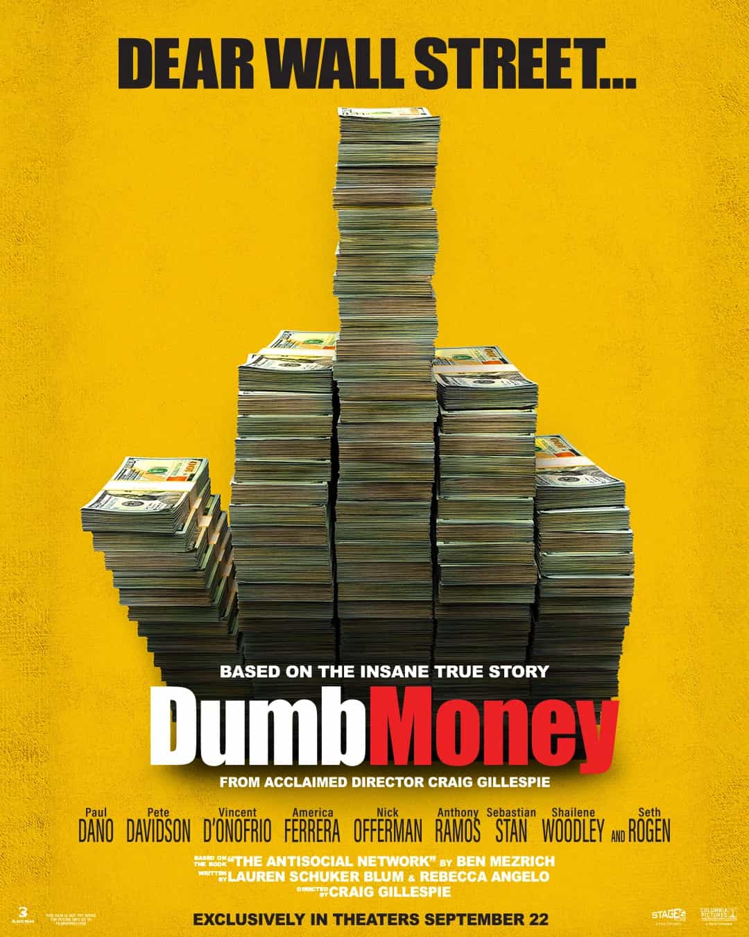 New poster has been released for Dumb Money which stars Paul Dano and Pete Davidson - movie UK release date 1st January 1970 #dumbmoney