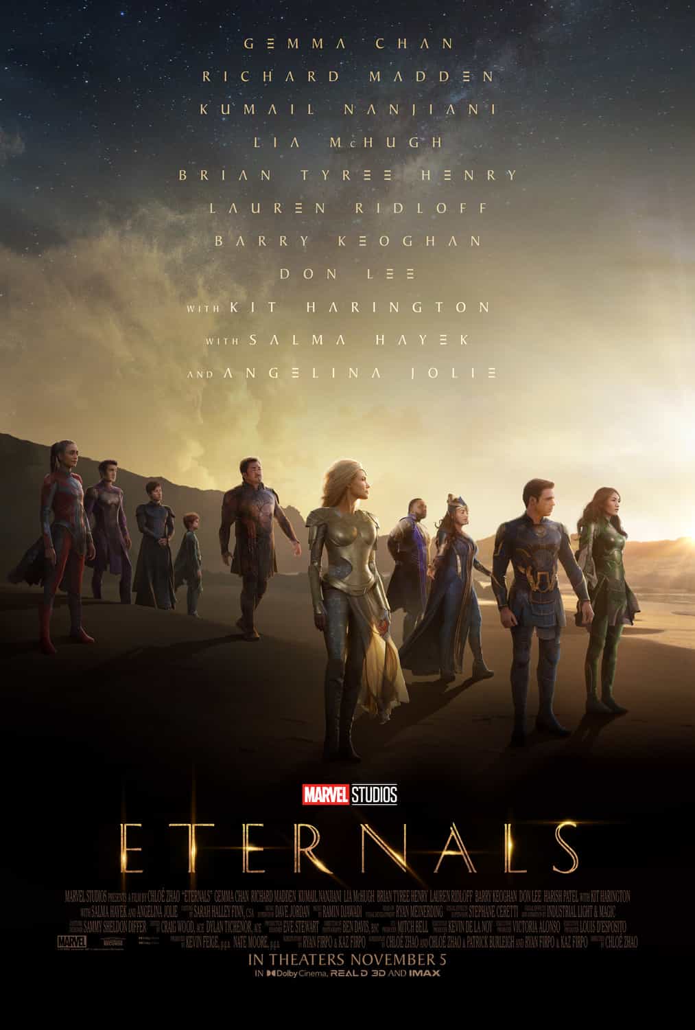 UK Box Office Figures 12th - 14th November 2021:  Eternals hangs on the to top spot as Spencer claims a top 5 position on its second weekend