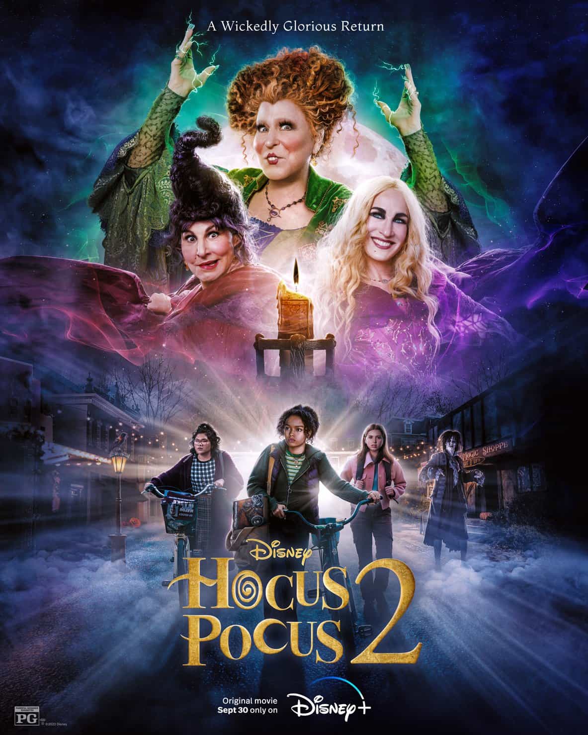 New poster released for Hocus Pocus 2 starring Bette Midler - movie UK release date 30th September 2022 #hocuspocus2