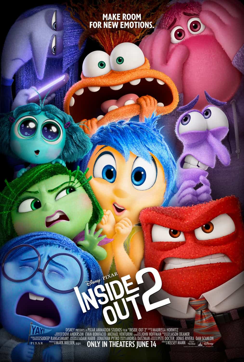 New poster has been released for Inside Out 2 which stars Diane Lane and Amy Poehler - movie UK release date 14th June 2024 #insideout2