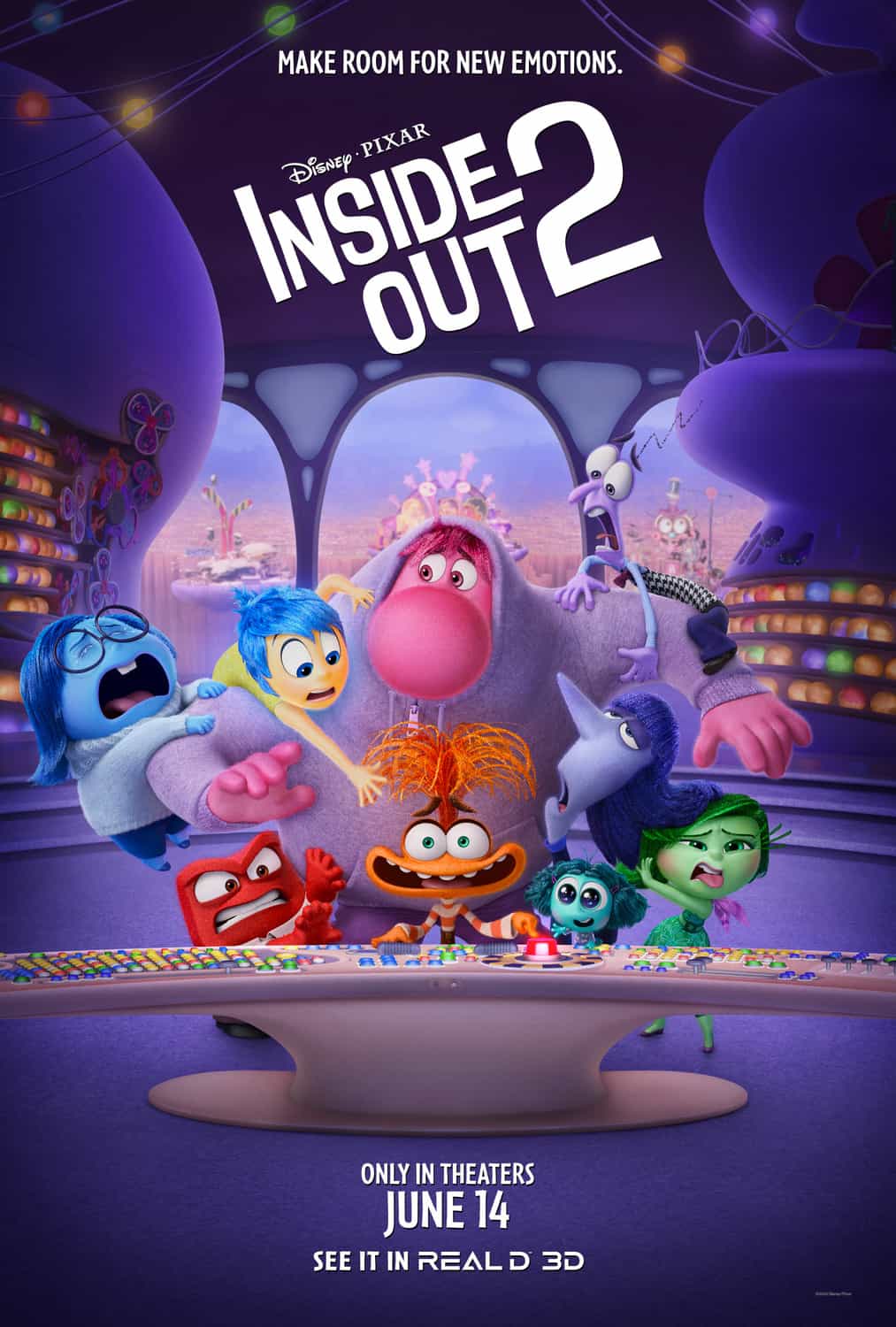 New poster has been released for Inside Out 2 which stars Diane Lane and Amy Poehler - movie UK release date 14th June 2024 #insideout2