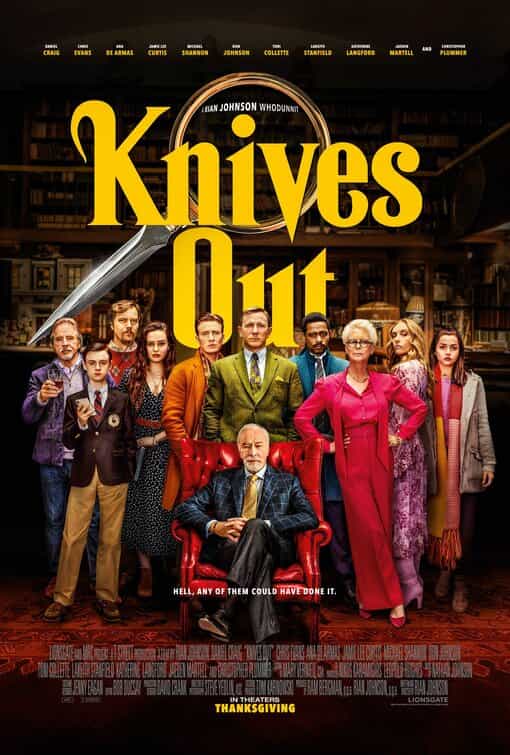 Knives Out is given a 12A age rating in the UK for brief bloody images, moderate sex and suicide references, strong language