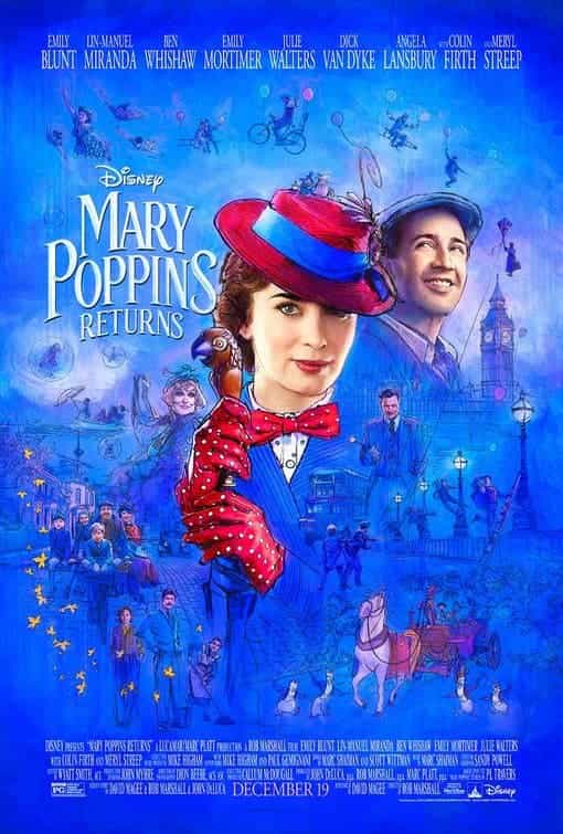 UK Box Office Analysis Weekend 21st - 23rd December 2018:  Mary Poppins returns tops the chart over Christmas in the UK
