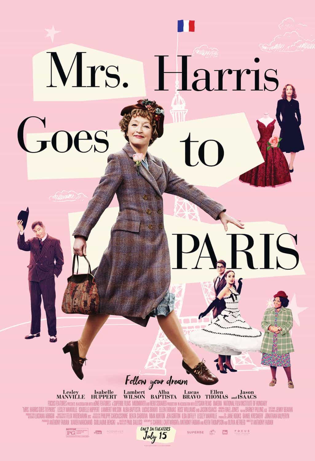 Mrs Harris Goes To Paris is given a PG rating in the UK for mild bad language