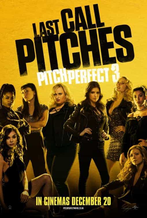 Pitch Perfect 3 is given a 12A certificate by the BBFC for moderate sex references, language, comic violence