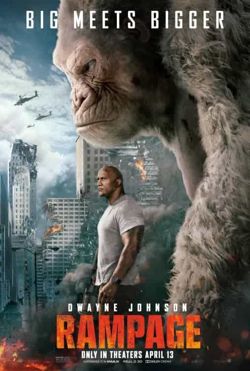 UK Box Office Weekend 13 - 15 April 2018:  Rampage stomps to the top of the UK box office