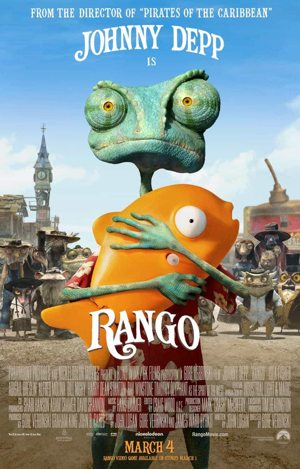 Rango is back at the top of the UK chart