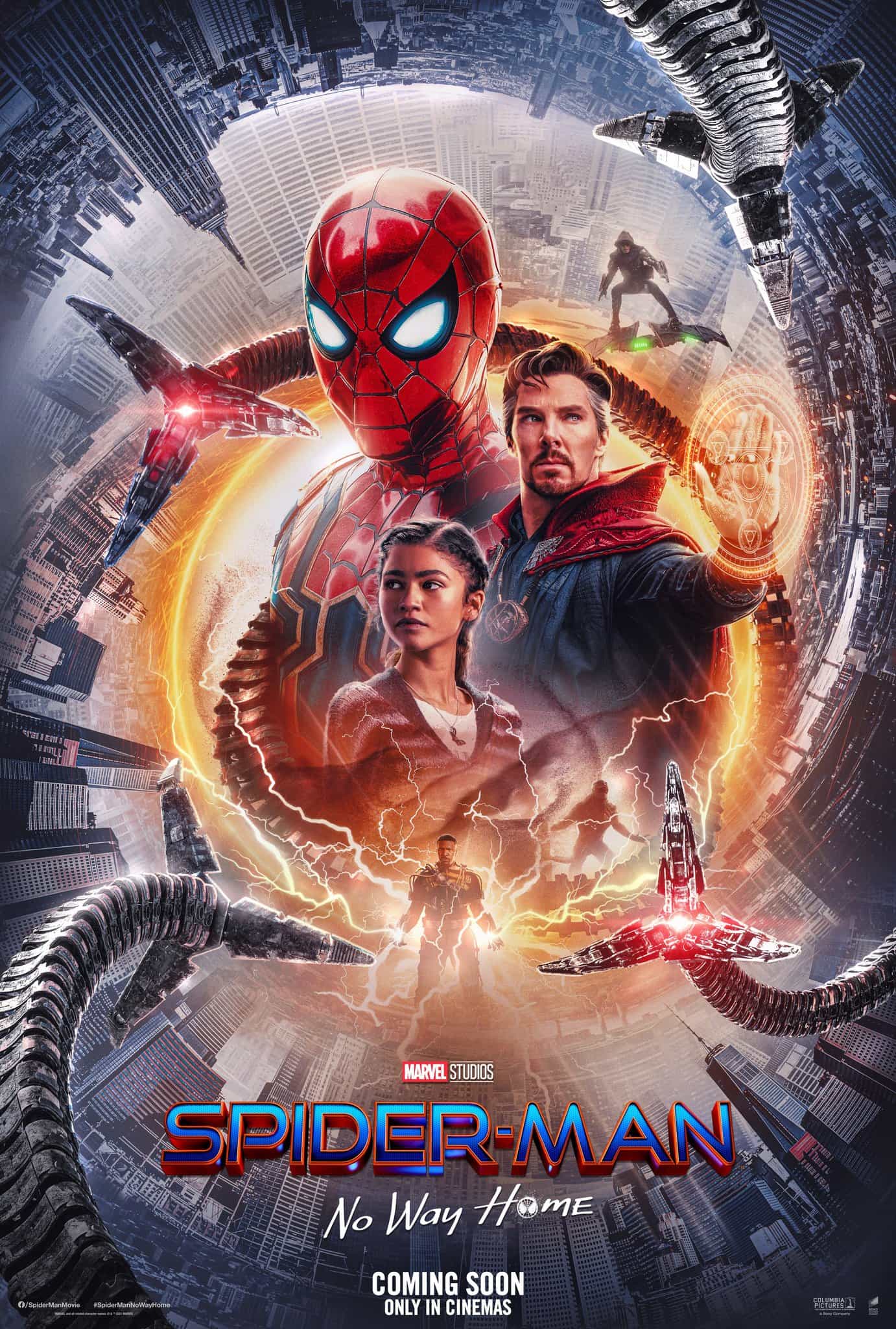 US Box Office Weekend Report 24th - 26th December 2021:  Spider-Man stays strong at the top of the US box office with 4 new entries filling the top 5