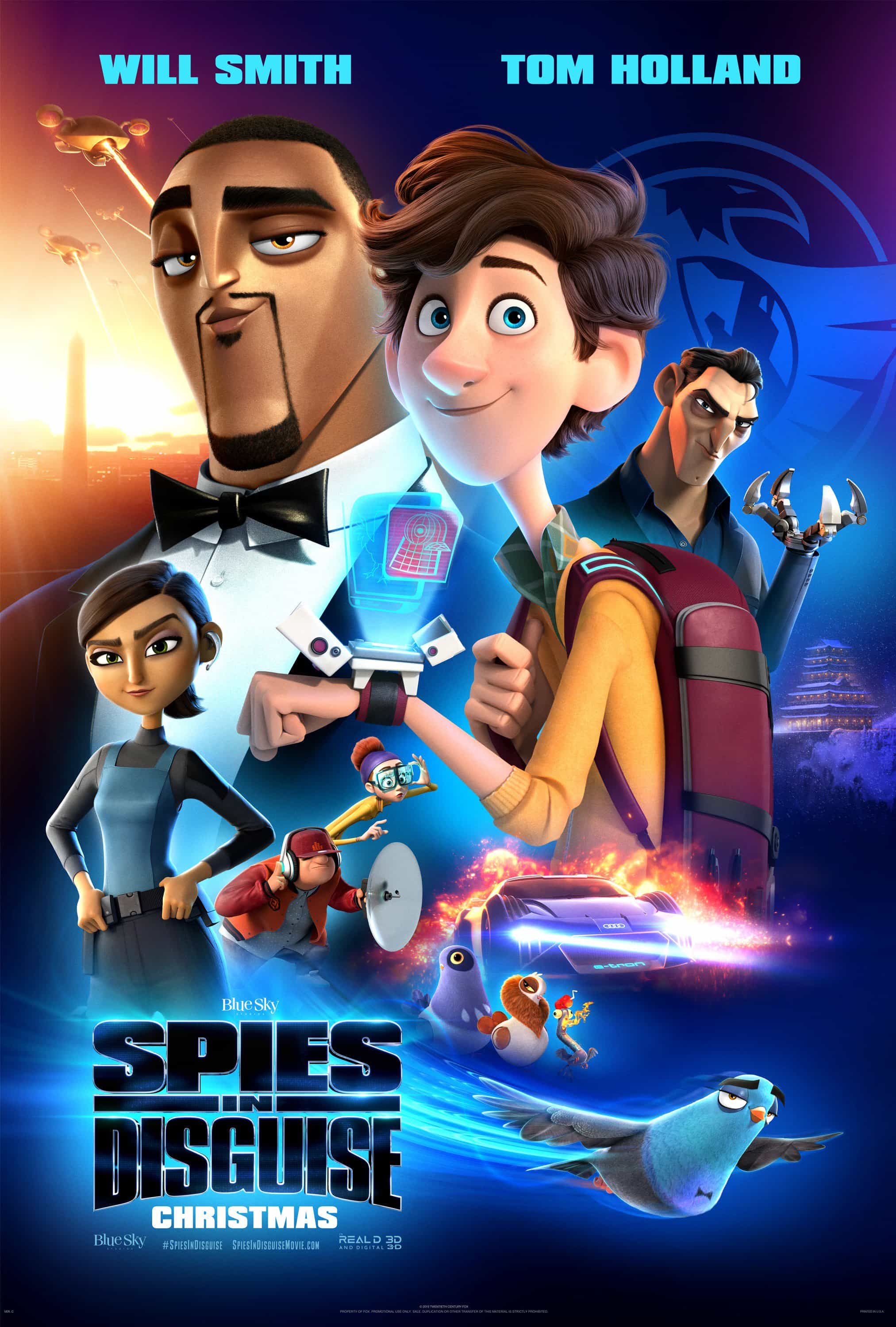 Fox release a new trailer for the Will Smith and Tom Holland starring animated movie Spies In Disguise