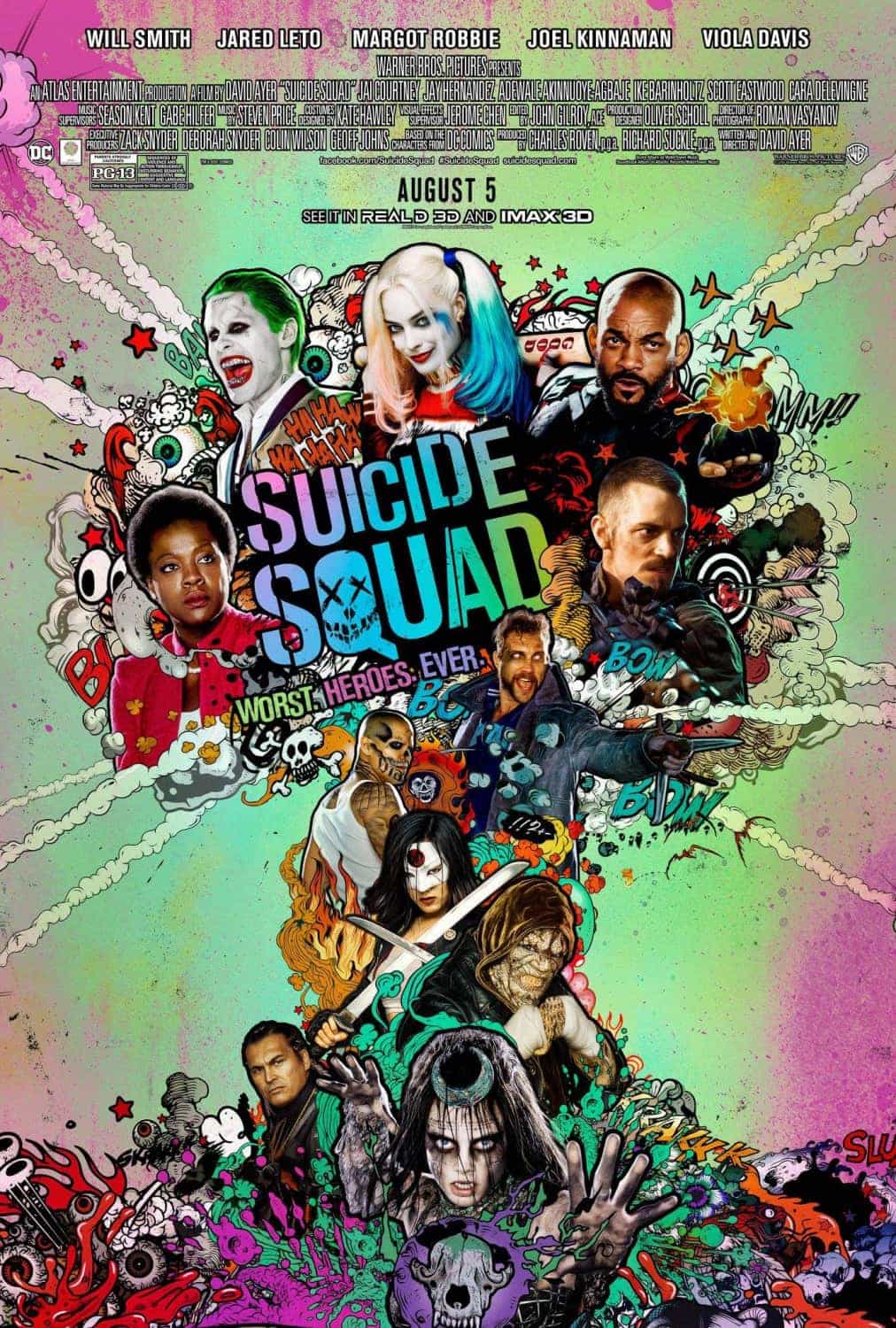 World Box Office Weekending 7 August 2016:  Suicide Squad dominates across the globe