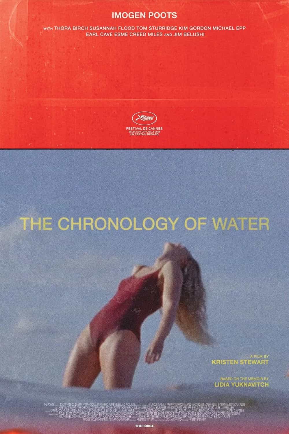 Check out the new trailer and poster for upcoming movie The Chronology of Water which stars Imogen Poots and Thora Birch - movie UK release date 6th February 2026