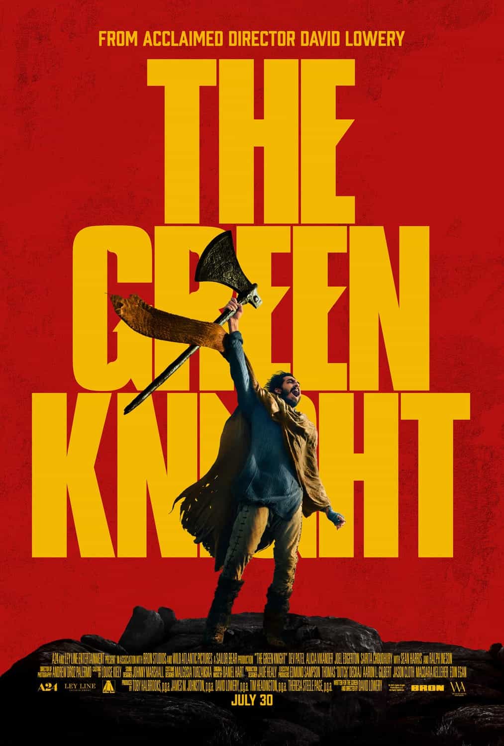 New poster released for The Green Knight starring Dev Patel - movie release date 6th August 2021