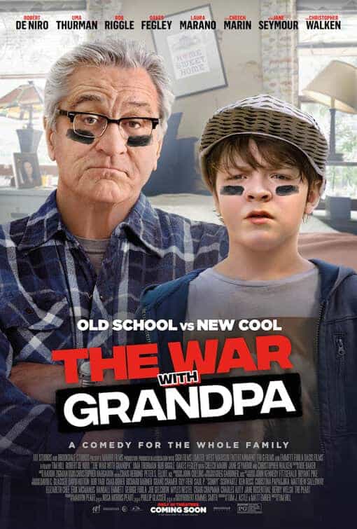 New trailer and poster release for The War With Grandpa starring Robert De Niro - movie release date 16th October 2020