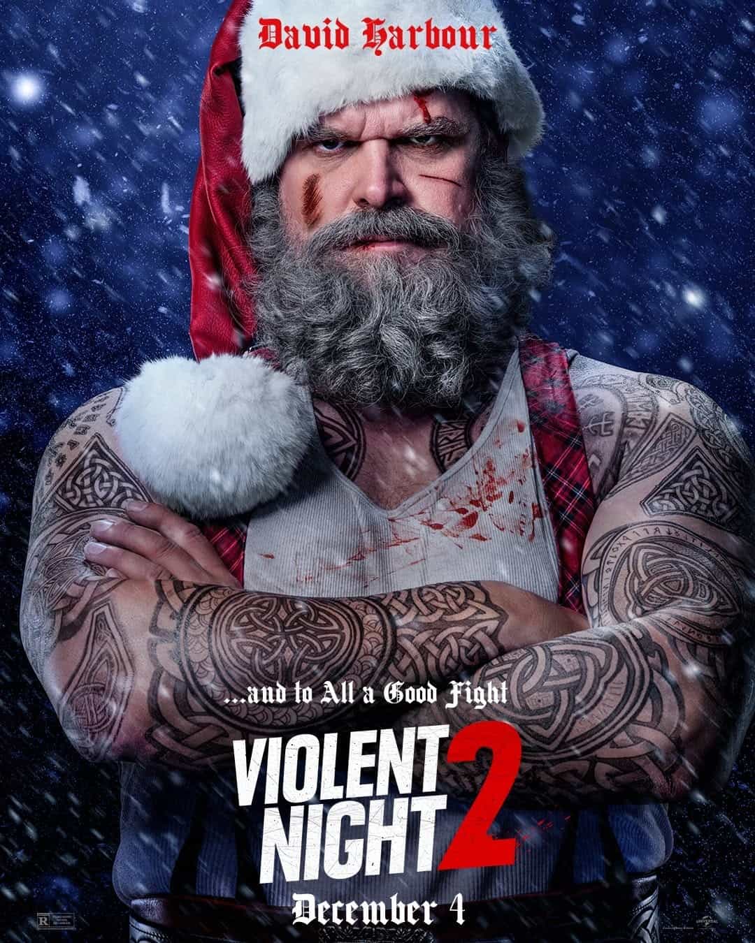 Check out the new trailer for upcoming movie Violent Night 2 which stars David Harbour and Kristen Bell - movie UK release date 4th December 2026